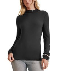 Splendid - Long Sleeve Mock Neck Top - Lyst