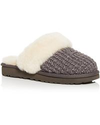 UGG - Cozy Sheepskin-lined Knit Slippers - Lyst