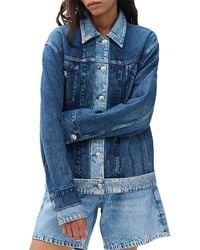 Rag & Bone - Miramar Combo Terry Oversized Trucker Jacket - Lyst