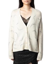 Zadig & Voltaire - Cashmere Diamante Wing Cardigan - Lyst