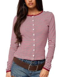 Edikted - Rayla Striped Button Up Top - Lyst