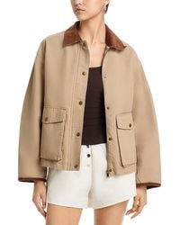 Aqua - Cropped Barn Jacket - Lyst