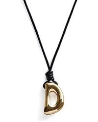 BaubleBar - Initial Adjustable Cord Pendant Necklace, 32 - Lyst