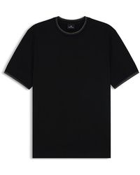 Paul Smith - Regular Fit Striped Trim Tee - Lyst