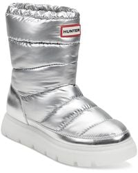 HUNTER - Maribel Lug Sole Insulated Waterproof Snow Booties From Finish Line - Lyst