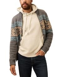 Faherty - Snow Regular Fit Zip Cardigan Sweater - Lyst
