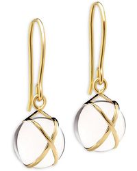 L. Klein - 18K Prisma Crystal Quartz Crossover Drop Earrings - Lyst