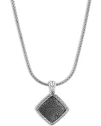 John Hardy - Sterling Silver Classic Chain Pendant Necklace With Black Sapphire & Black Spinel - Lyst