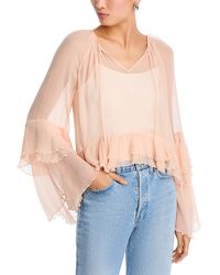 Astr - Margaery Ruffle Tiered Long Sleeve Top - Lyst