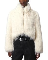 Apparis - Ginette Faux Fur Cropped Jacket - Lyst