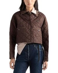 Prada - Lightweight Re-Nylon Cropped Blouson Jacket - Lyst