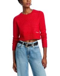 Cinq À Sept - Cropped Crewneck Sweater - Lyst
