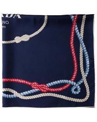 Prada - Printed Silk Twill Scarf, 90X90 Cm - Lyst