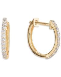 Lana Jewelry - Jewelry 14K Diamond Pave Huggie Hoop Earrings - Lyst