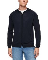 BOGGI - Merino Wool Zip Front Hoodie - Lyst