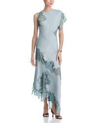 alc blue lace dress A.l.c. Alessia Lace Inset Asymmetrical Dress