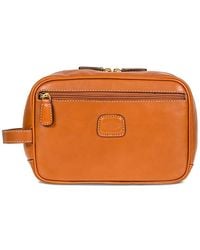 Bric's - Life Pelle Traditional Leather Toiletry Kit - Lyst