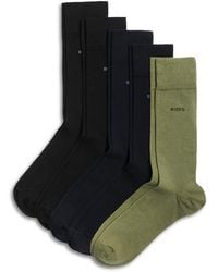 BOSS - Paul Crew Socks, Pack Of 5 - Lyst
