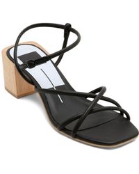 Givenchy Leather Wooden Heel Sandals in Black - Lyst