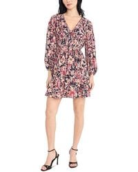 Donna Morgan - V Neck Mini Dress - Lyst