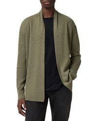 AllSaints - Mode Regular Fit Merino Wool Open Cardigan Sweater - Lyst