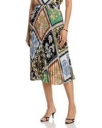 Tahari - Pull On Pleated Printed Skirt - Lyst