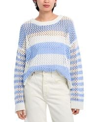 Vintage Havana - Stripe Knit Netted Sweater - Lyst
