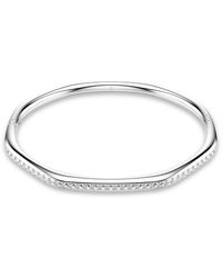 Swarovski - Dextera Pave Crystal Geometric Bangle Bracelet - Lyst