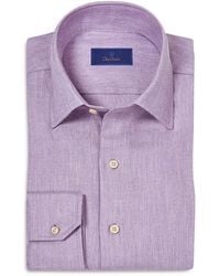 David Donahue - Regular Fit Herringbone Sport Shirt - Lyst