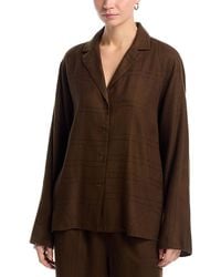 TOTEME - Monogram Flannel Pajama Top - Lyst