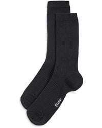 Stems - Rib Knit Crew Socks - Lyst