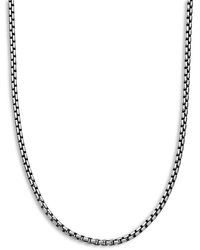 David Yurman - Small Box Chain Necklace With An Accent Of 14K 2.7Mm - Lyst