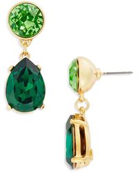 Kenneth Jay Lane - Imitation Pearl & Stone Drop Earrings - Lyst