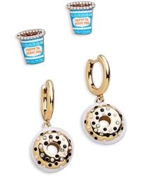 BaubleBar - Rise & Grind Donut & Coffee Earrings, Set Of 2 - Lyst