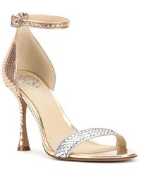 Vince Camuto Leather Roellan Ankle Strap High Heel Sandals in Light Pink (Pink) - Lyst