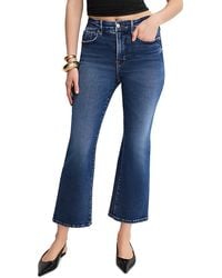 GOOD AMERICAN - Soft Tech Good Legs Cropped Mini Bootcut Jeans - Lyst