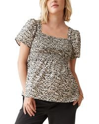 Ingrid & Isabel - Short Sleeve Smocked Top - Lyst