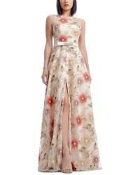 Dress the Population Samira Embellished Chiffon Gown in Blue | Lyst