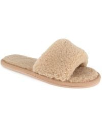 splendid faux fur slippers in pink