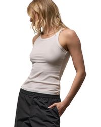James Perse - Ribbed High Neck Cami - Lyst