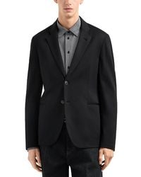 Emporio Armani - Regular Fit Stretch Jersey Blazer - Lyst