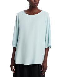 Eileen Fisher - Silk Ballet Neck Top - Lyst