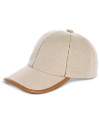 Vince - Leather Trim Baseball Cap - Lyst