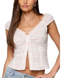 Edikted - Dolsy Plaid Button Up Top - Lyst