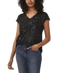 Vince Camuto - Short Sleeve Sequin Top - Lyst