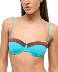 STAUD - Jo Balconette Bikini Top - Lyst