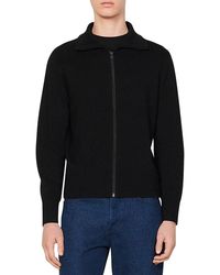 Sandro - Zip Front Wool Cardigan - Lyst