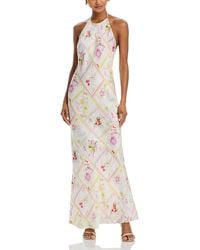 LoveShackFancy - Brynthe Floral Halterneck Maxi Dress - Lyst