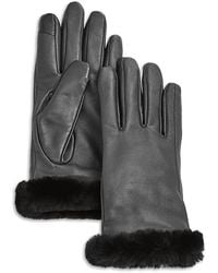 UGG - Shearling Cuff Tech Gloves - Lyst