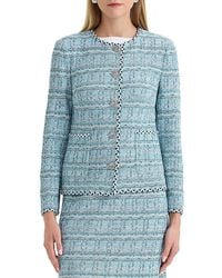 Ming Wang - Braided Trim Tweed Knit Jacket - Lyst